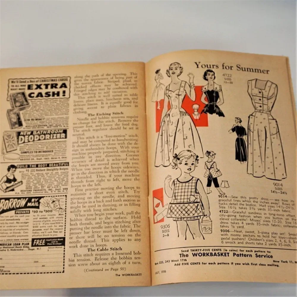 6 Issues The Workbasket Magazine 1956 Vintage Publication Home and Needlecraft